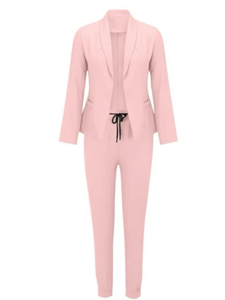 Women’s Pink Blazer & Pants Matching Set Size Medium
